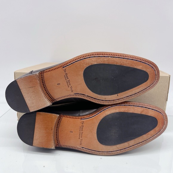 To Boot New York Deville Men\'s Dress Loafers Slip On Shoes Brown Leather US 8